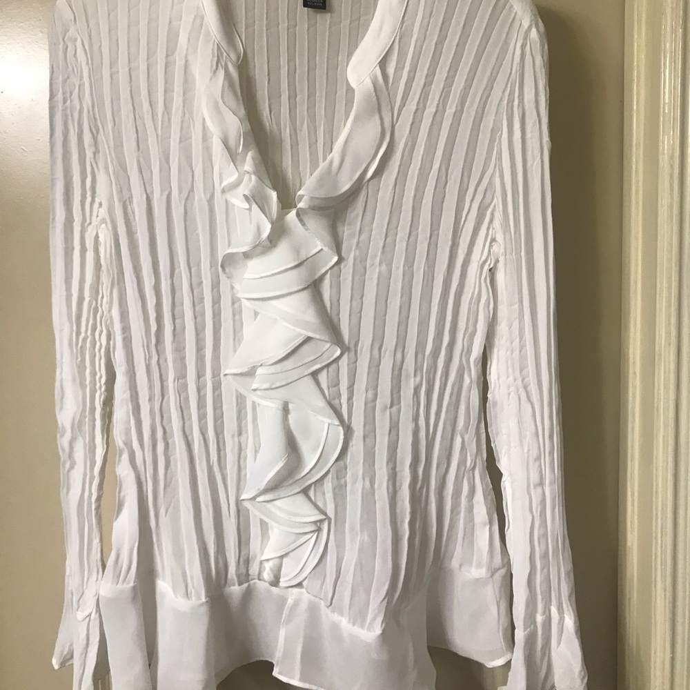 White silky blouse
